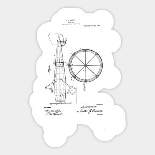 Airplane Patent Drawing Sticker